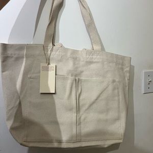 MUJI Double-Handle Canvas Tote Bag
